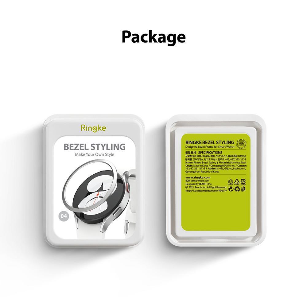 Galaxy Watch 5/4 40mm | Bezel Styling - Front and back view of Ringke bezel styling packaging for a smartwatch.