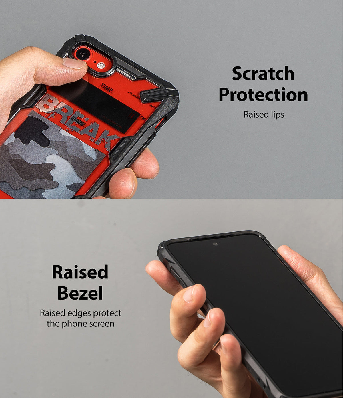 iPhone SE 2022 5G / SE 2020 / 8 Case | Fusion-X Design - Rugged phone case with camo back and raised bezels for screen and camera protection.