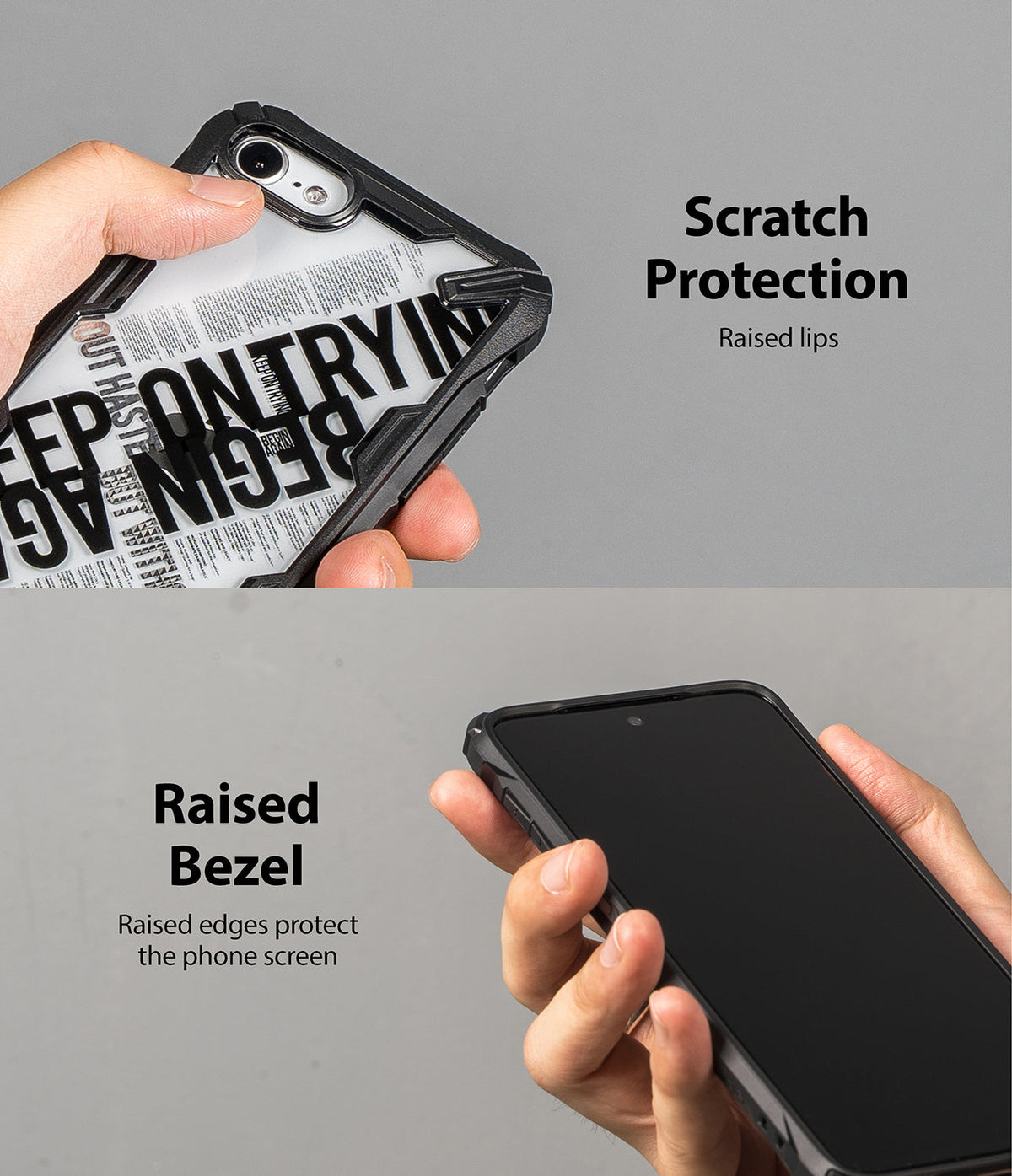 iPhone SE 2022 5G / SE 2020 / 8 Case | Fusion-X Design - iPhone SE 2022 5G / SE 2020 / 8 Case - Fusion-X Design - Protective phone case with raised edges and scratch protection.