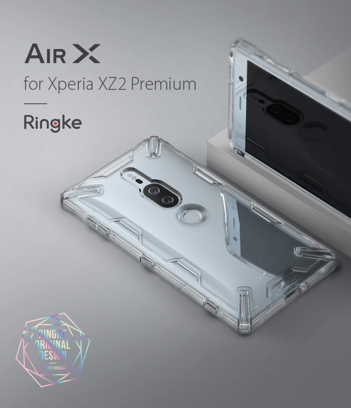 Xperia XZ2 Premium Case | Air-X - Clear protective phone case for Xperia XZ2 Premium with reinforced corner bumpers.