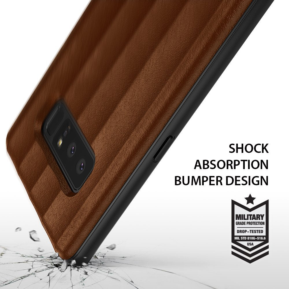 Galaxy Note 8 Case | Flex S - Brown textured phone case with shock absorption bumper and military-grade drop protection.