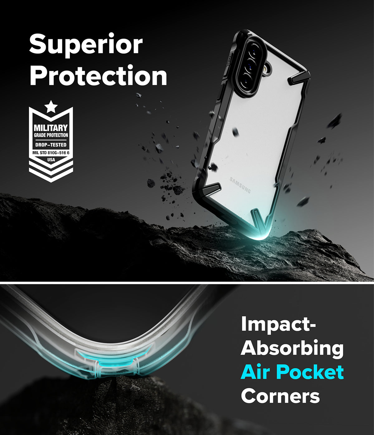 Galaxy A57 5G Case | Fusion-X - Protective phone case with military-grade drop testing and air-cushioned corner technology.