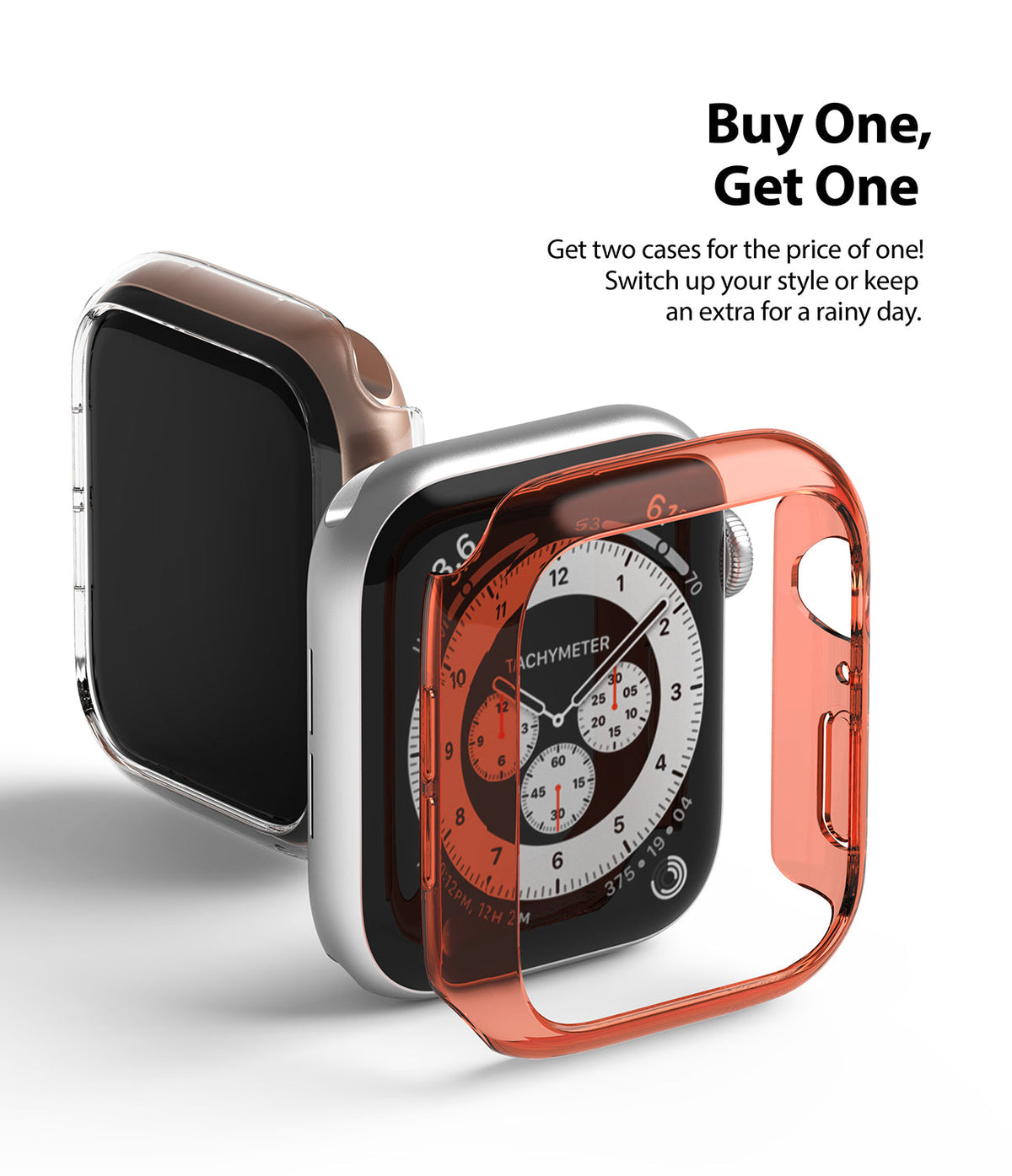 Apple Watch Series 6 / 5 / 4 / SE (40mm) Case | Slim (2 Pack) - Two transparent slim protective cases for Apple Watch.