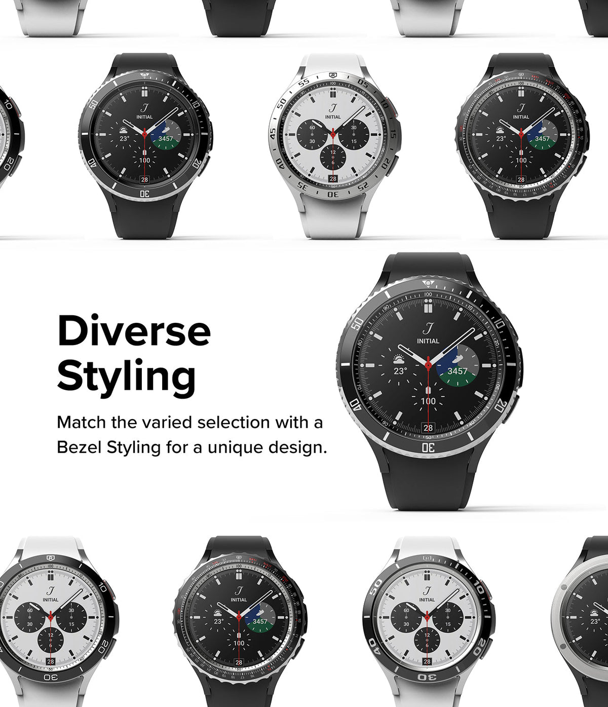 Galaxy Watch 4 Classic 42mm | Inner Bezel Styling - Multiple Galaxy Watch 4 Classic models with varied bezel designs.
