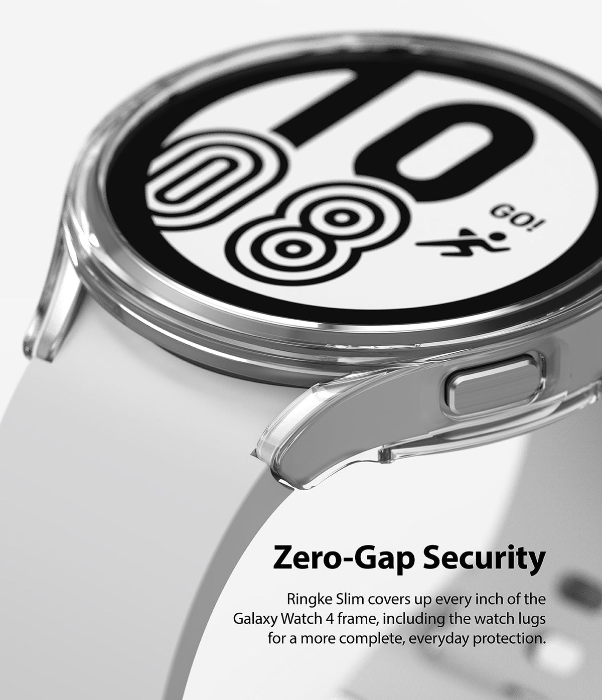 Galaxy Watch 4 (44mm) Case | Slim - Clear protective case covering the frame and lugs of a Galaxy Watch 4.