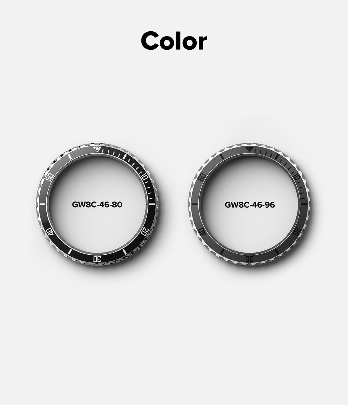 Galaxy Watch 8 Classic 46mm | Bezel Styling Premium - Two circular watch bezels with numbered markings on a white background.
