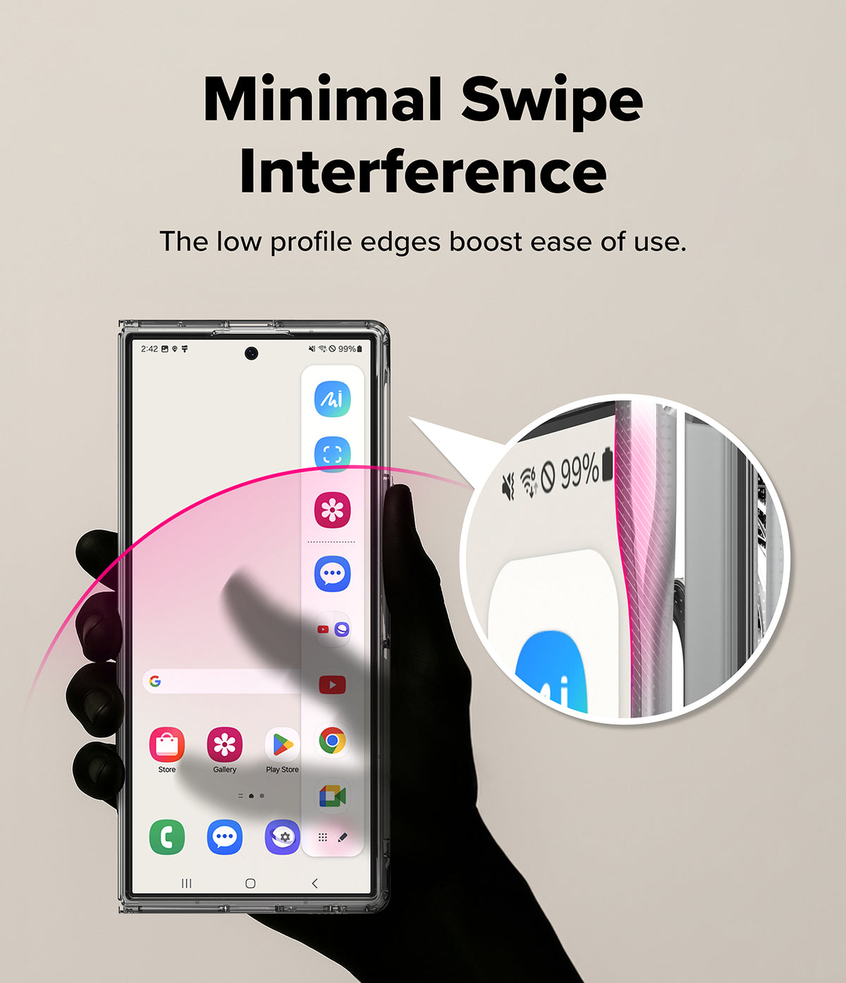 Galaxy Z Fold 8 Ultra Case | Fusion - Phone case with low-profile edges designed to reduce swipe interference and improve screen usability.