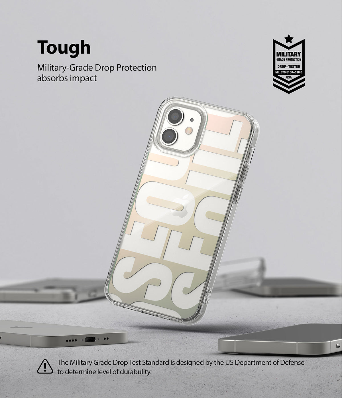 iPhone 12 Mini Case | Fusion Design - Clear phone case with "SEOUL" text, featuring military-grade drop protection.