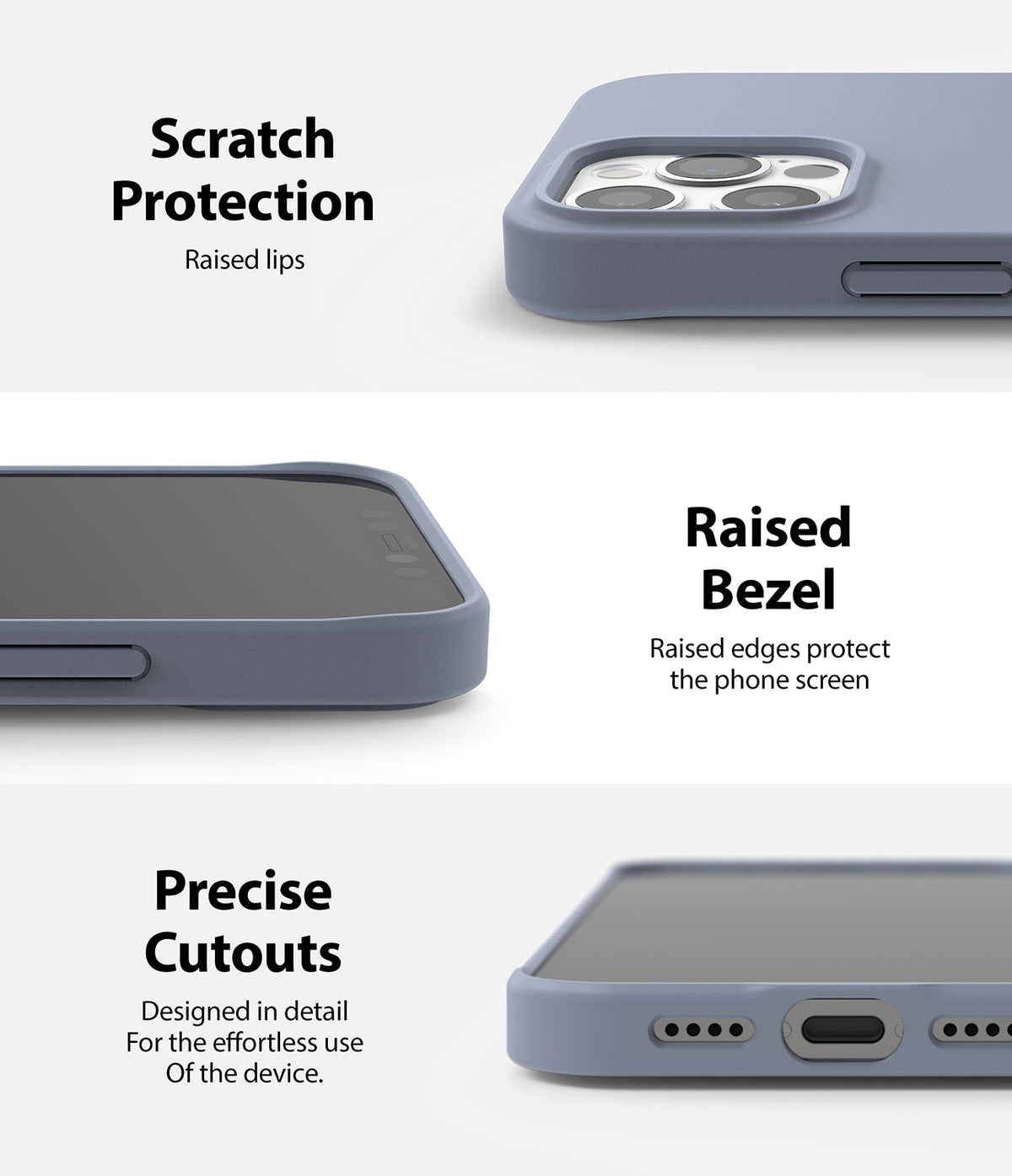 iPhone 12 Pro Max Case | Air-S - Close-ups showing raised camera lips, screen-protecting bezels, and precise port cutouts.