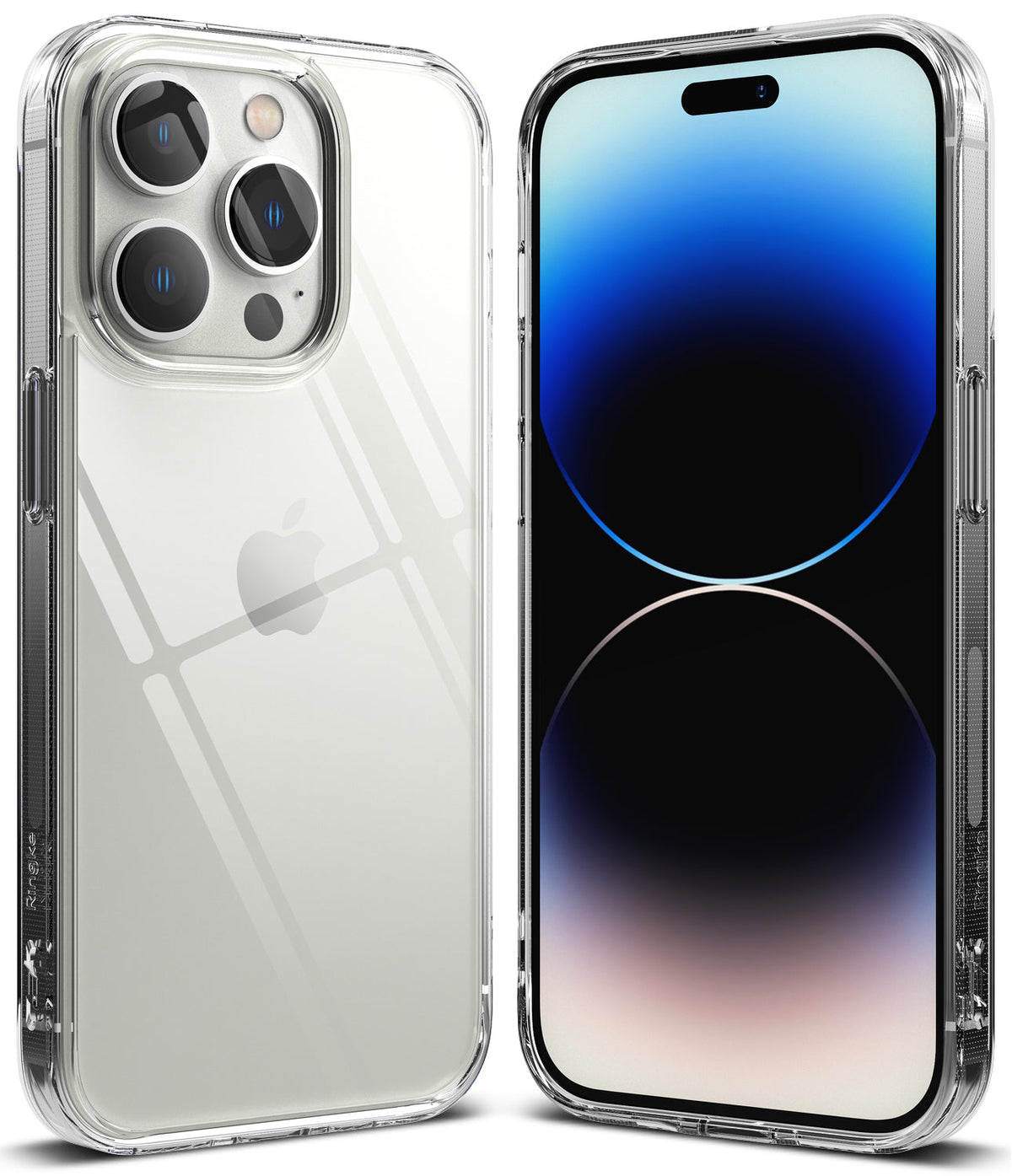 iPhone 14 Pro Max Case | Fusion - Clear protective case shown from back and front on an iPhone 14 Pro Max.
