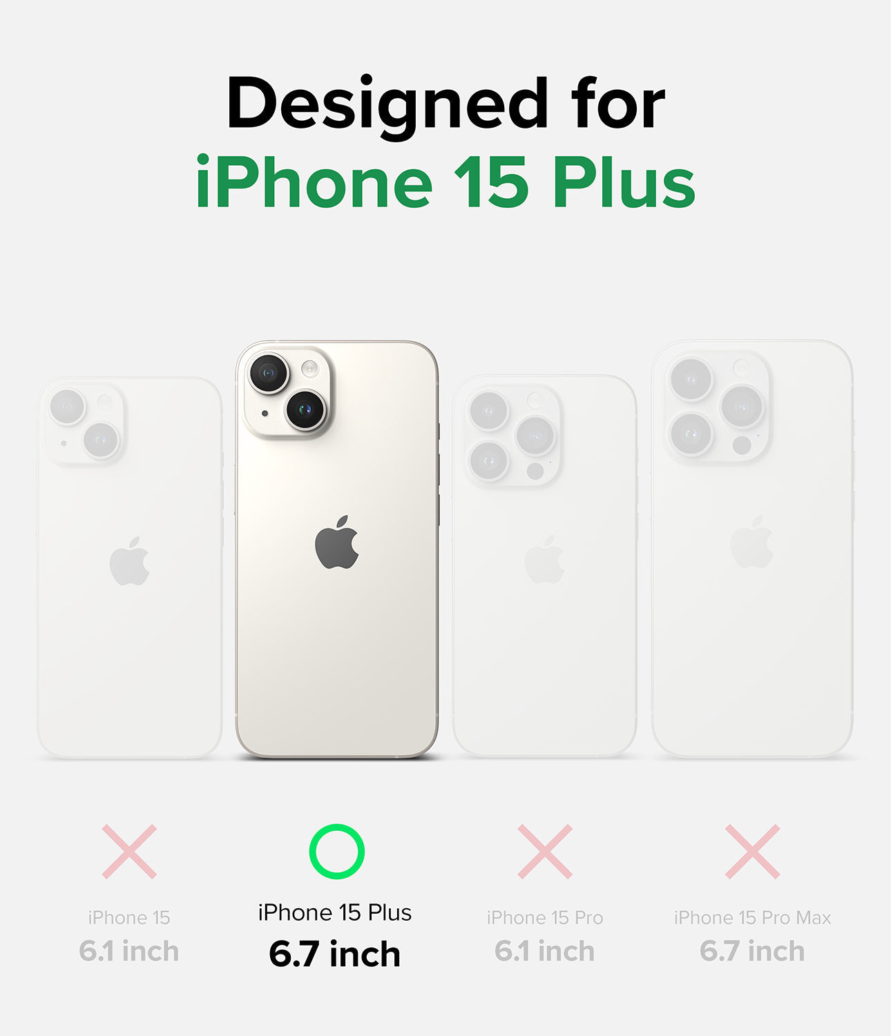 iPhone 15 Plus Case | Onyx Design - Compatibility chart showing iPhone 15 Plus highlighted as the correct fit among models.