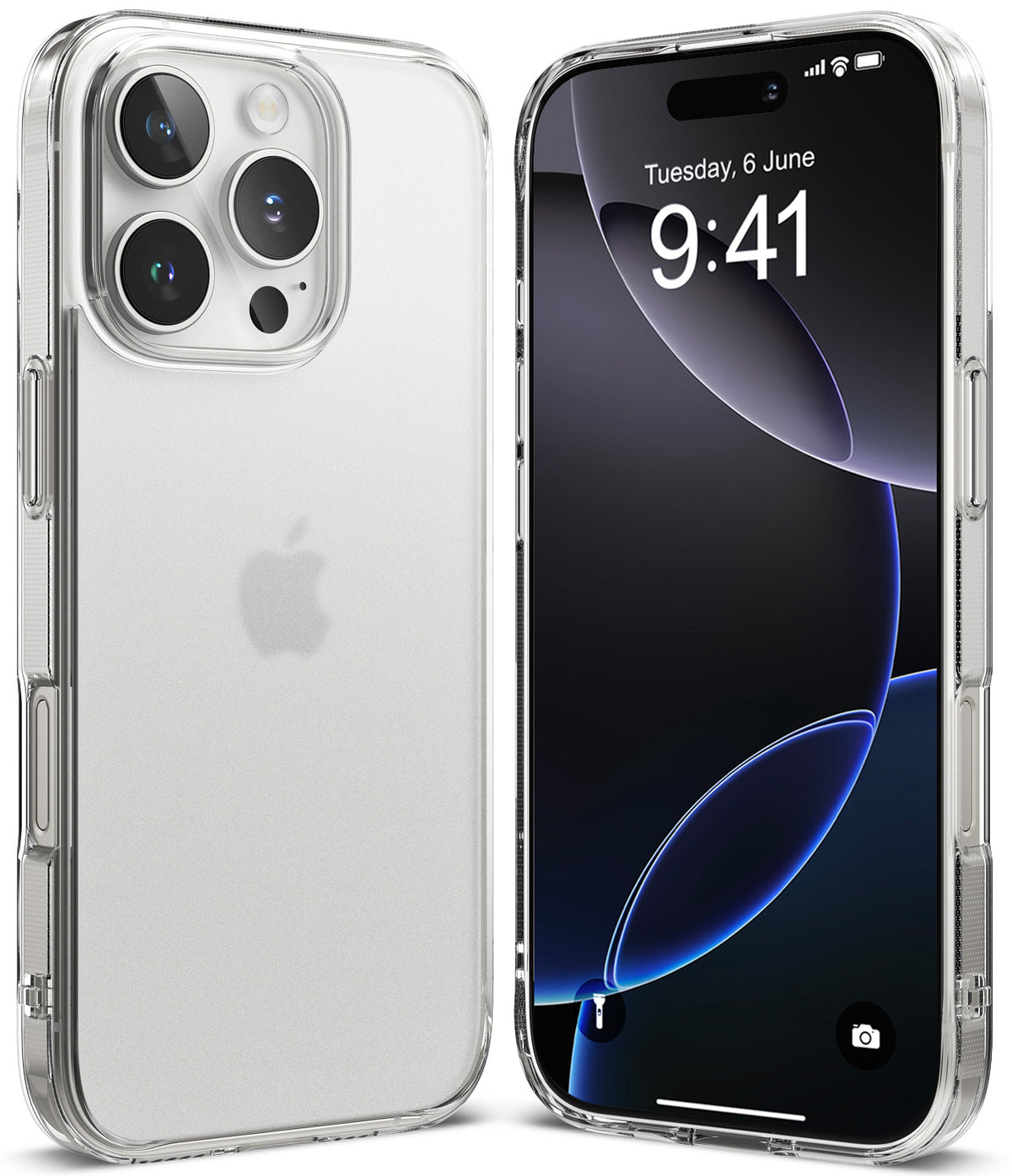 iPhone 16 Pro Case | Fusion Matte - Clear matte iPhone 16 Pro case shown from back and front views.