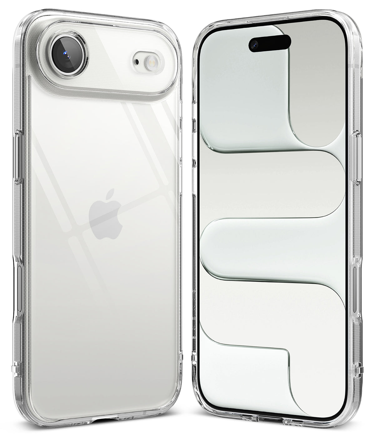 iPhone Air Case | Fusion - Clear protective case shown from back and front, highlighting camera cutout and sleek design.