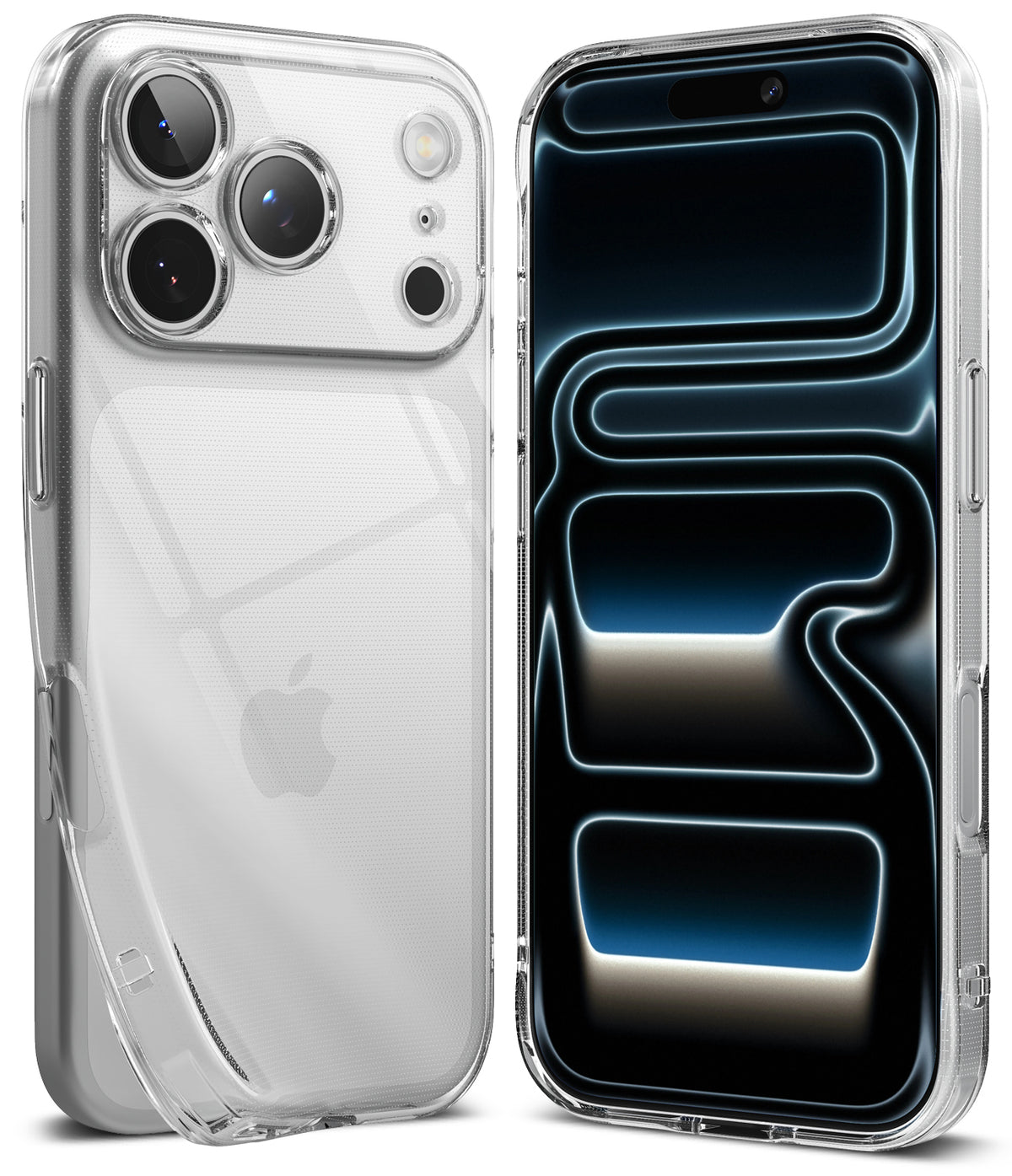 iPhone 17 Pro Max Case | Air - Clear protective case shown from back and front angles on an iPhone 17 Pro Max.
