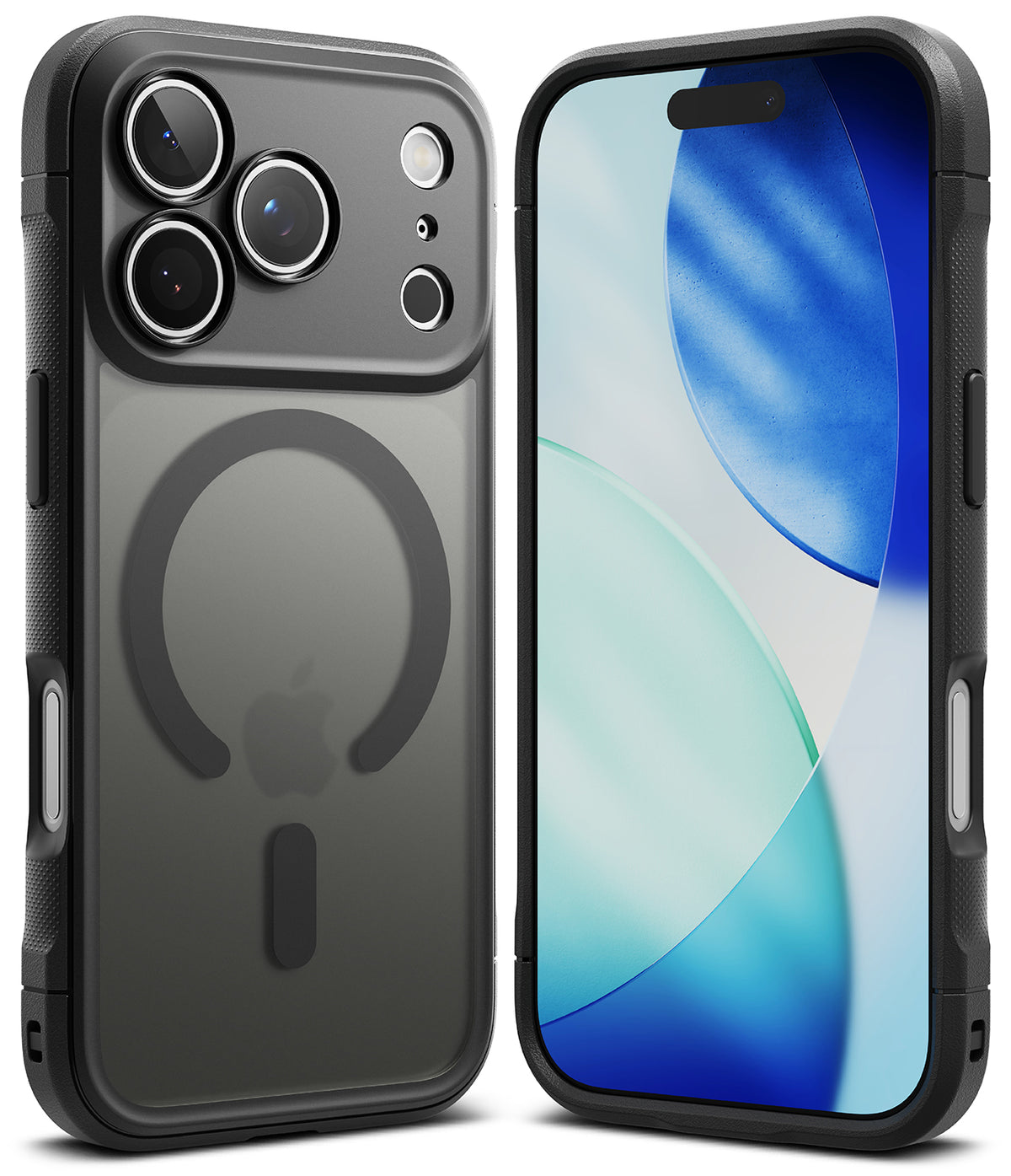 iPhone 17 Pro Case | Fusion Bold Magnetic Matte - Matte black protective case with MagSafe ring and triple camera.