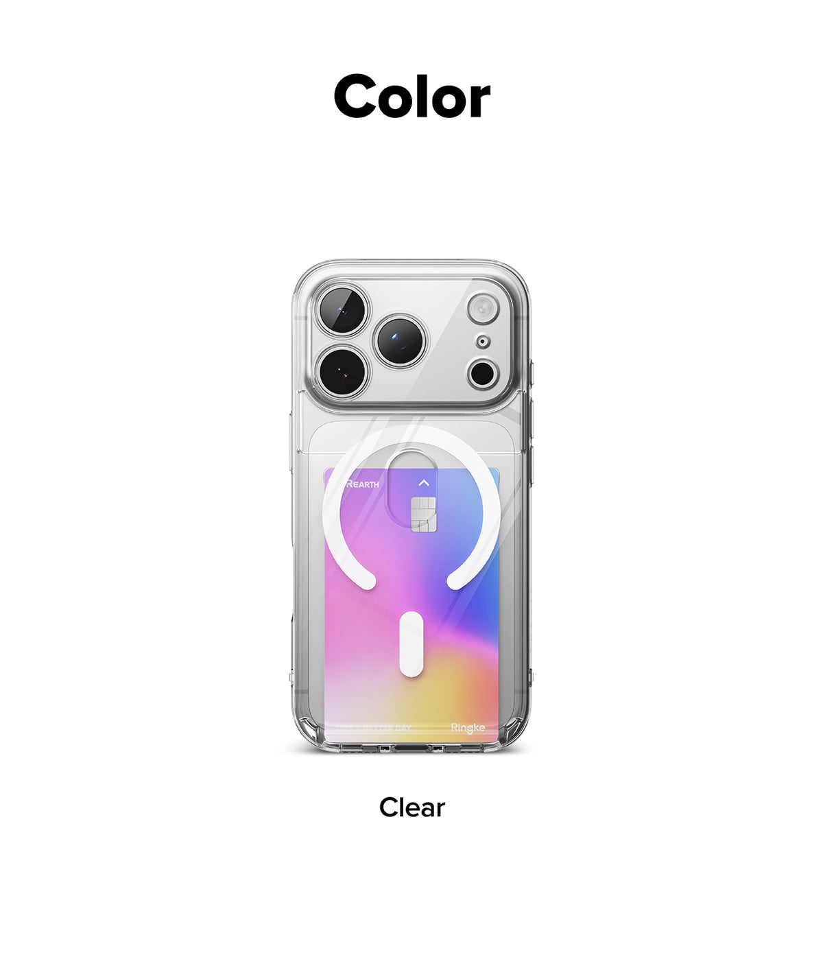 iPhone 17 Pro Case | Fusion Card Magnetic - Clear phone case with brand logo on a white background