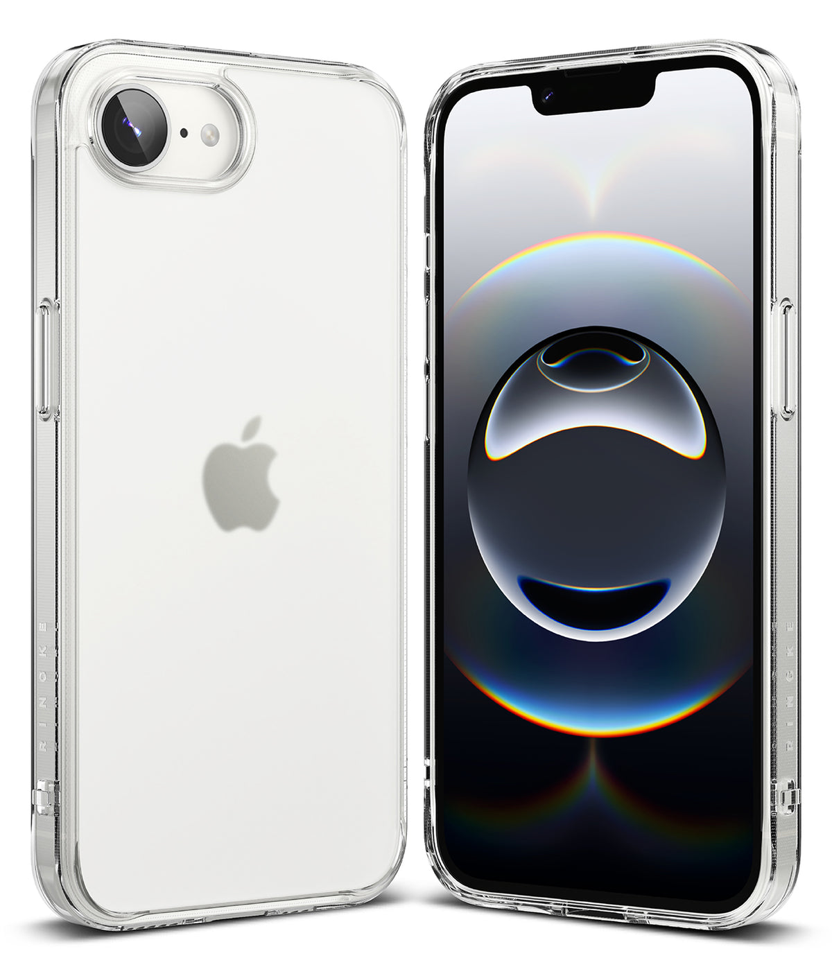 iPhone 17e Case | Fusion Matte - Clear protective phone case shown from back and front angles with a matte finish.