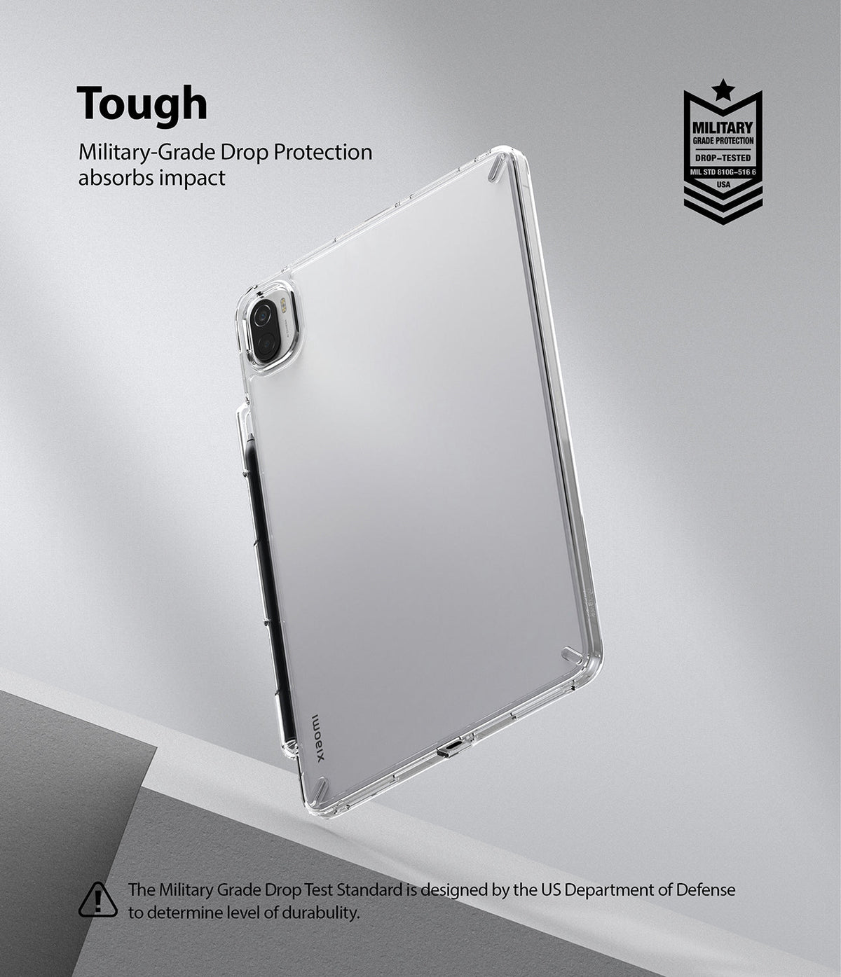 Xiaomi Pad 5 / 5 Pro | Fusion - Clear protective tablet case with military-grade drop protection and stylus holder.