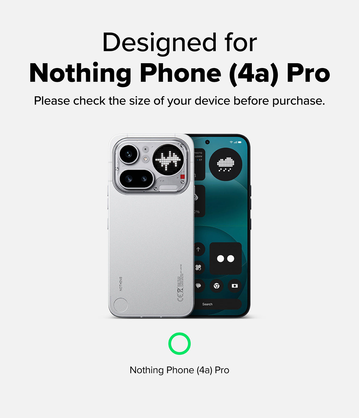 Nothing Phone (4a) Pro | Camera Glass (2P) - Silver Nothing Phone (4a) Pro with a clear camera lens protector installed.