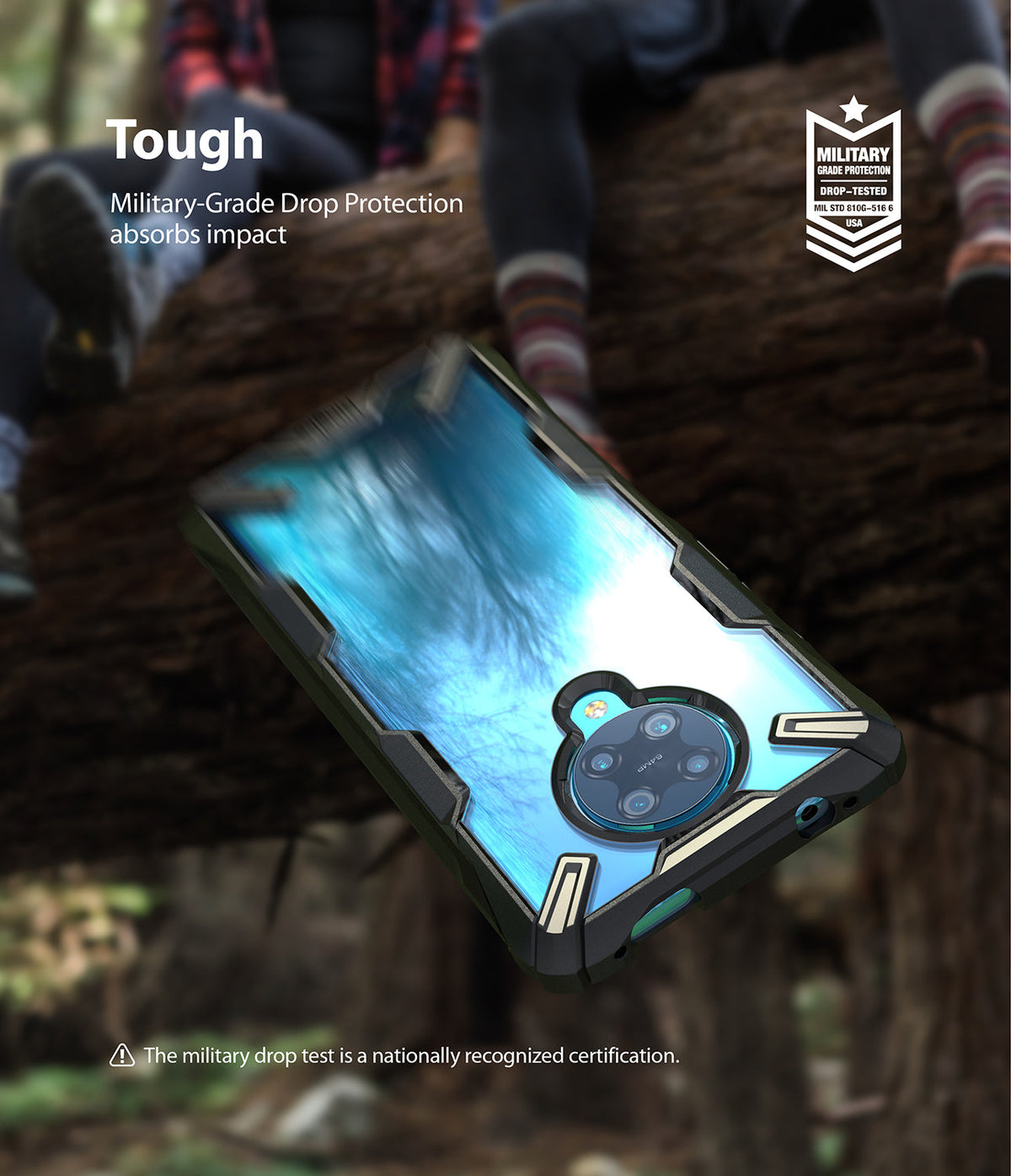 Redmi K30 Pro / Poco F2 Pro Case | Fusion-X - Rugged black phone case with clear back and military-grade drop protection.