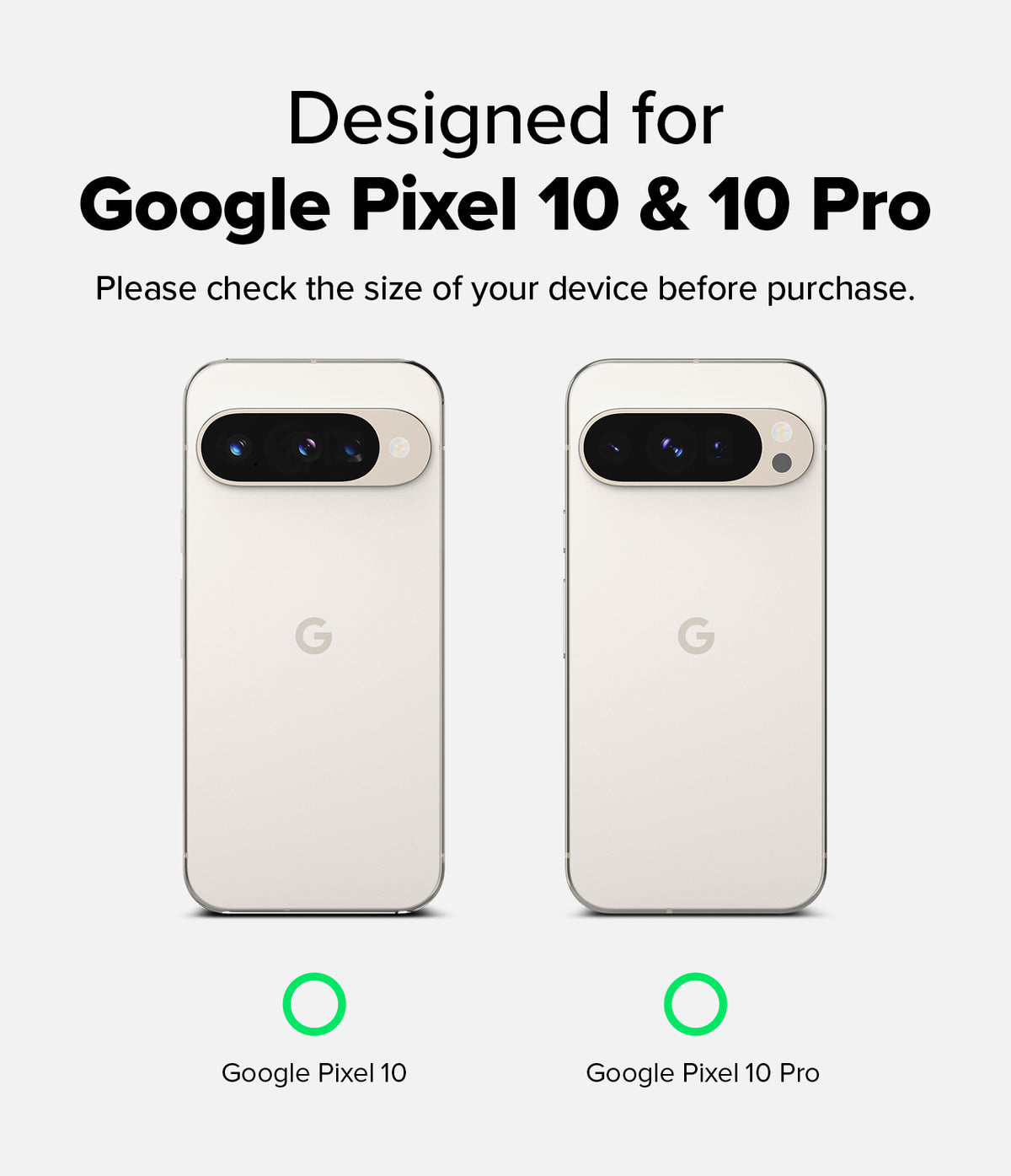 Google Pixel 10 Pro / 10 Case | Fusion-X Magnetic - Comparison of Google Pixel 10 and 10 Pro phones with camera layouts.