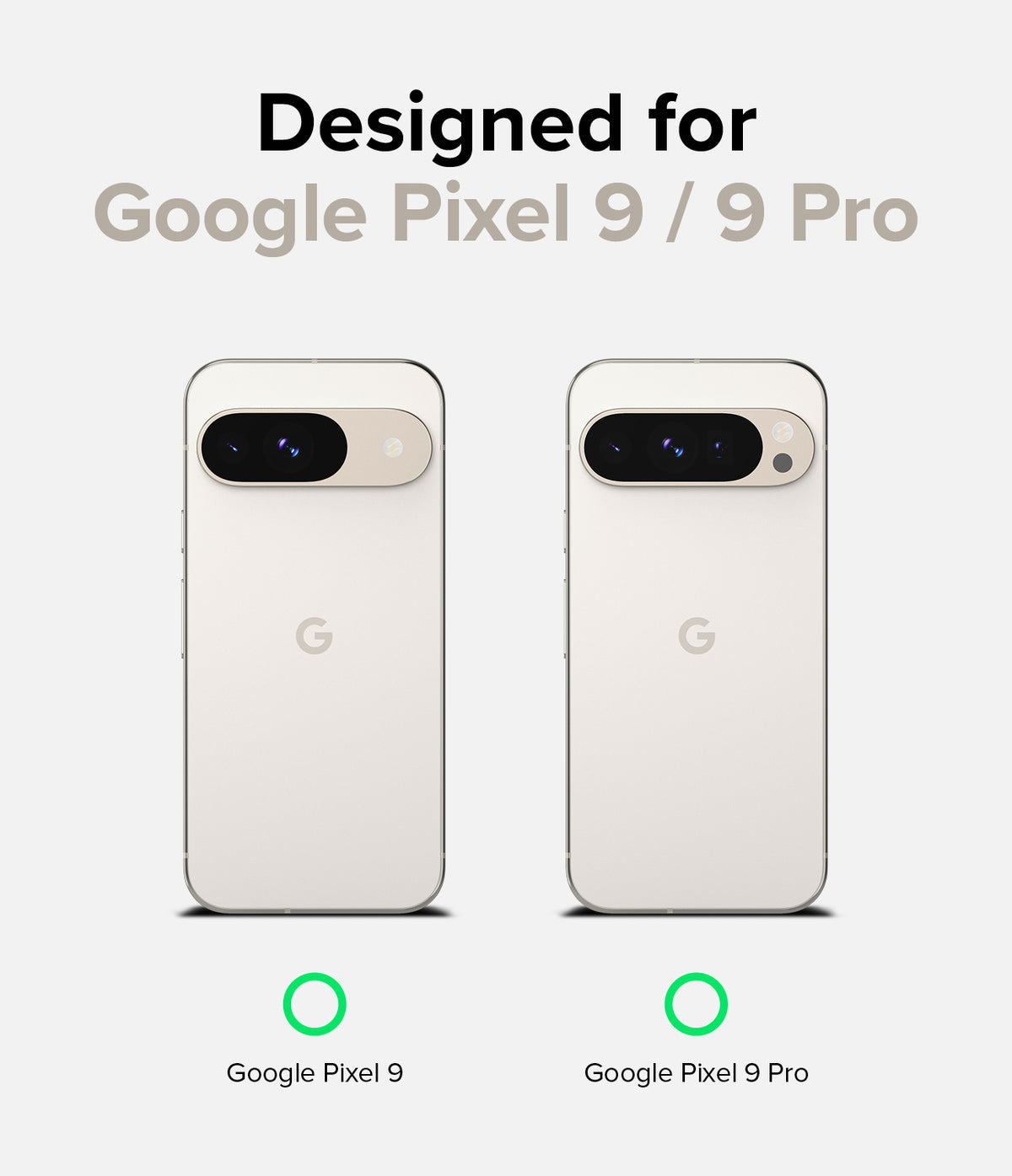 Google Pixel 9 Pro / 9 Case | Fusion Magnetic - Back view of Google Pixel 9 and 9 Pro phones with camera bars.