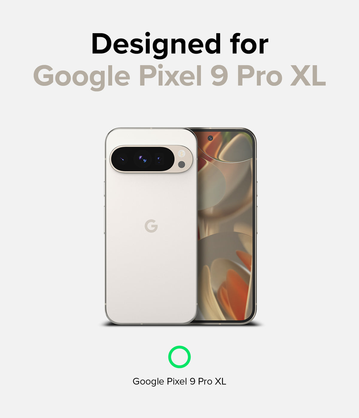 Google Pixel 9 Pro XL Case | Fusion Magnetic - A white Google Pixel 9 Pro XL phone shown from front and back views.