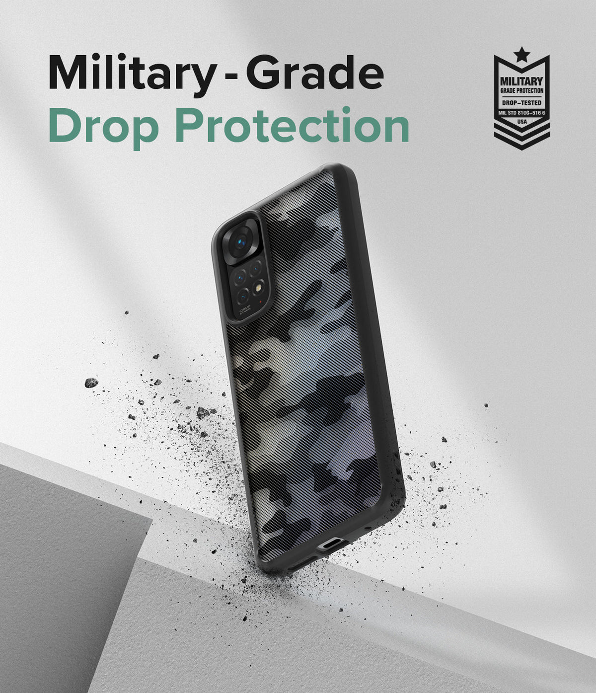 Xiaomi Redmi Note 11 / 11S Case | Fusion - Camouflage phone case with military-grade drop protection badge.