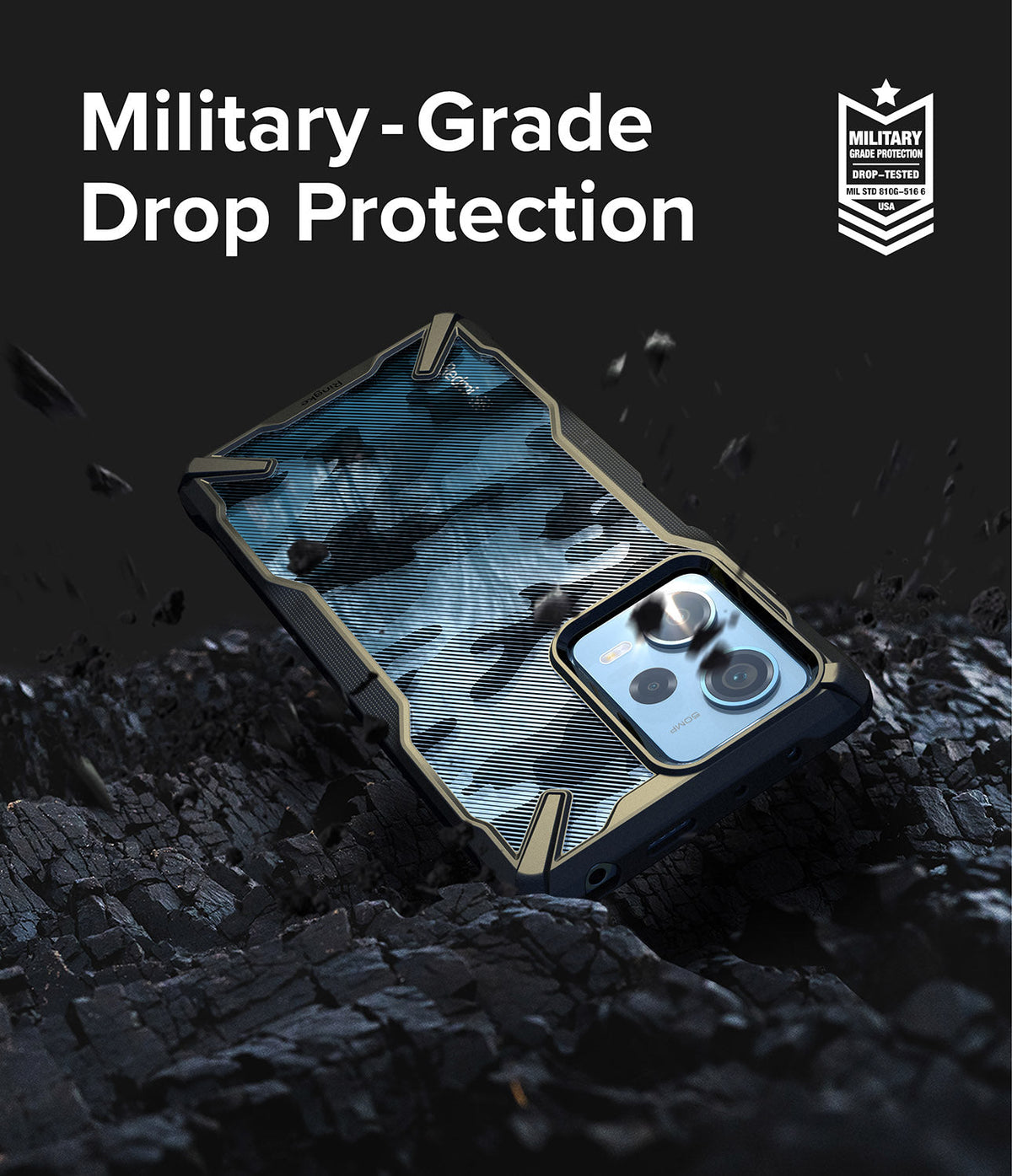 Redmi Note 12 Pro 5G / Poco X5 Pro 5G Case | Fusion-X - Camouflage phone case with military-grade drop protection.