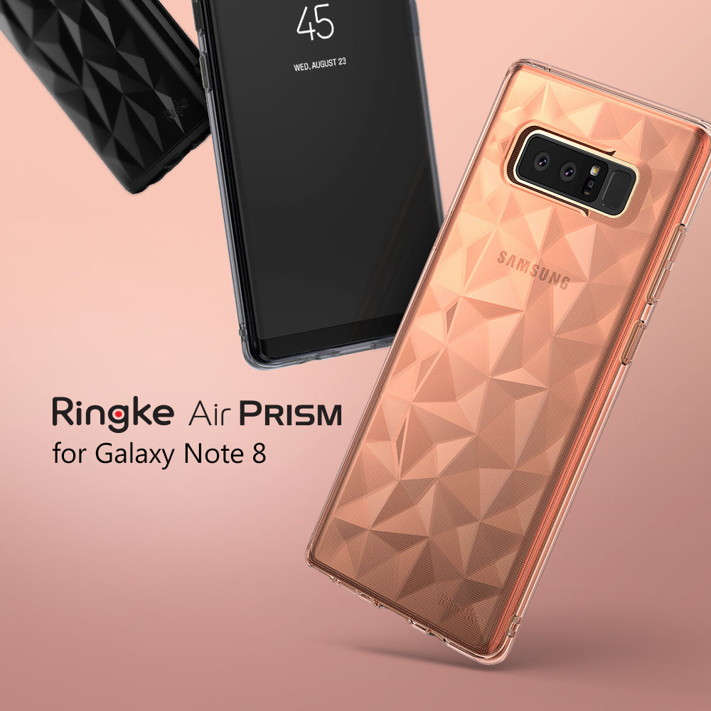 Galaxy Note 8 Case | Air Prism - Rose gold and black geometric prism-patterned phone cases for Samsung Galaxy Note 8.