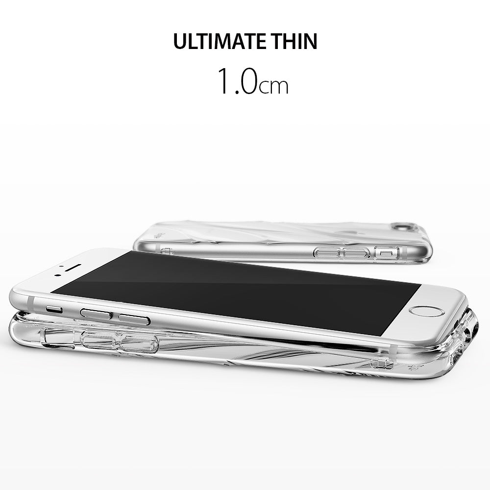 iPhone 8 / 7 / SE 2020 Case | Flow - Two clear, thin phone cases stacked, highlighting a slim 1.0cm profile design.