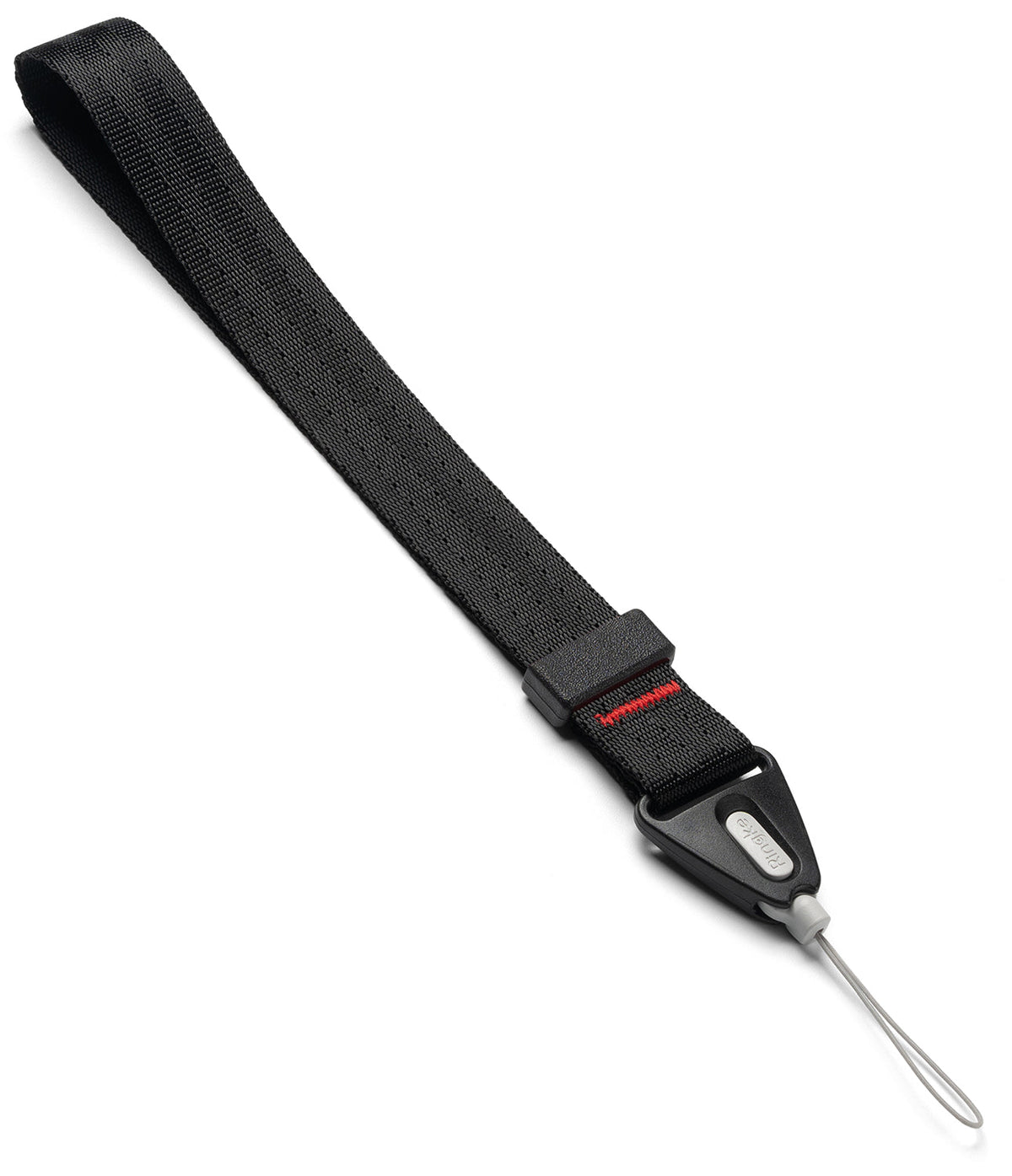 Hand Strap | Black / Neon Orange - Black woven wrist strap with a Ringke-branded plastic connector and thin loop.