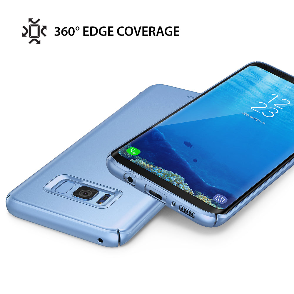 Galaxy S8 Plus Case | Slim - Blue phone case showing 360-degree edge coverage for a Galaxy S8 Plus.