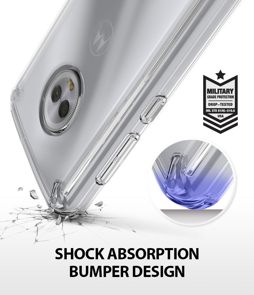 Moto G6 Case | Fusion - Clear phone case with shock-absorbing corners, military-grade drop protection, and camera cutout.