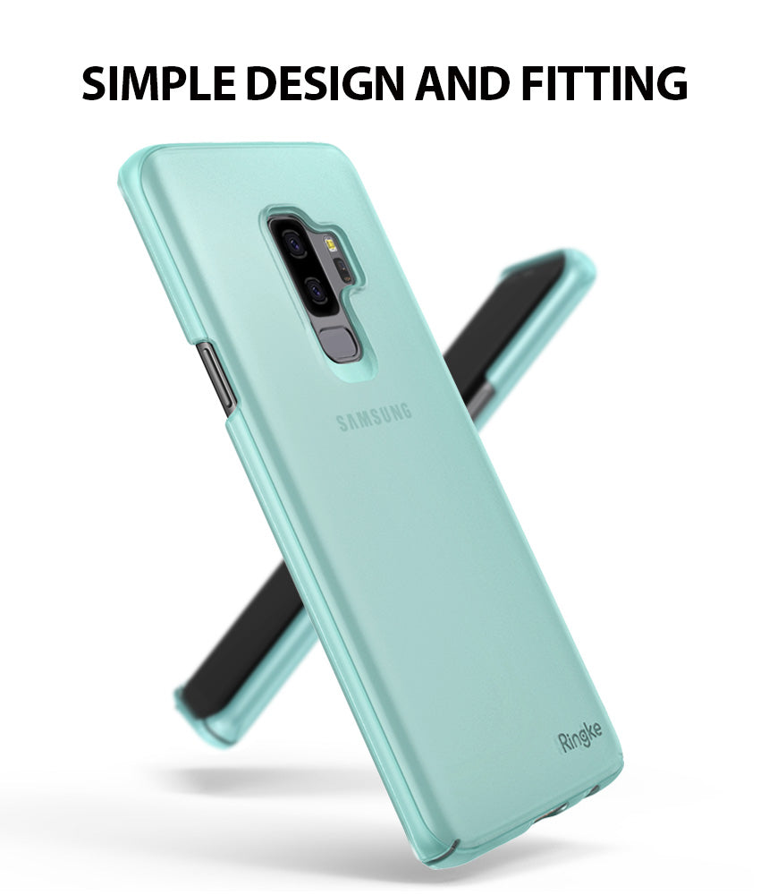 Galaxy S9 Plus Case | Slim - Mint green slim-fit phone case on a Samsung Galaxy S9 Plus against a white background.