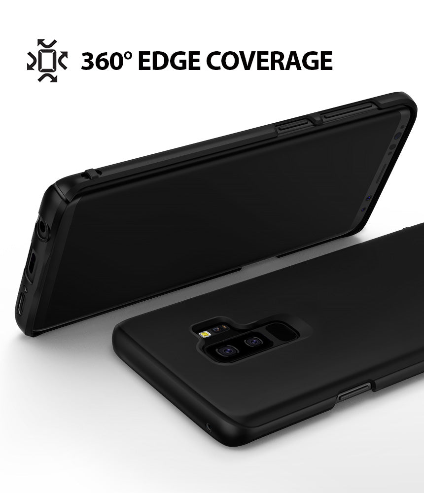 Galaxy S9 Plus Case | Slim - Black phone case showing 360-degree edge coverage for a Galaxy S9 Plus.