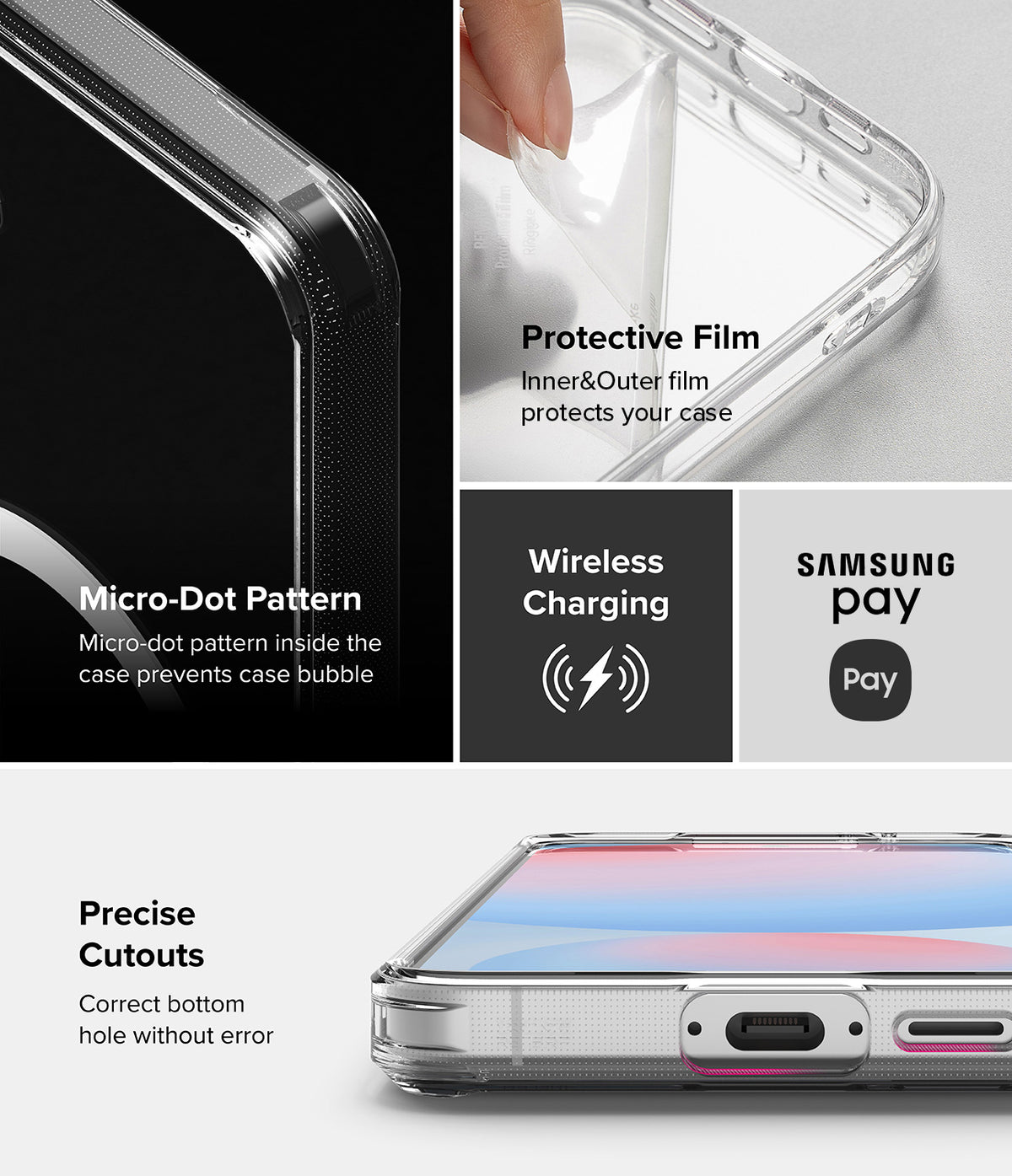 Galaxy S24 FE Case | Fusion Magnetic - Features micro-dot pattern, protective films, wireless charging, and precise cutouts.