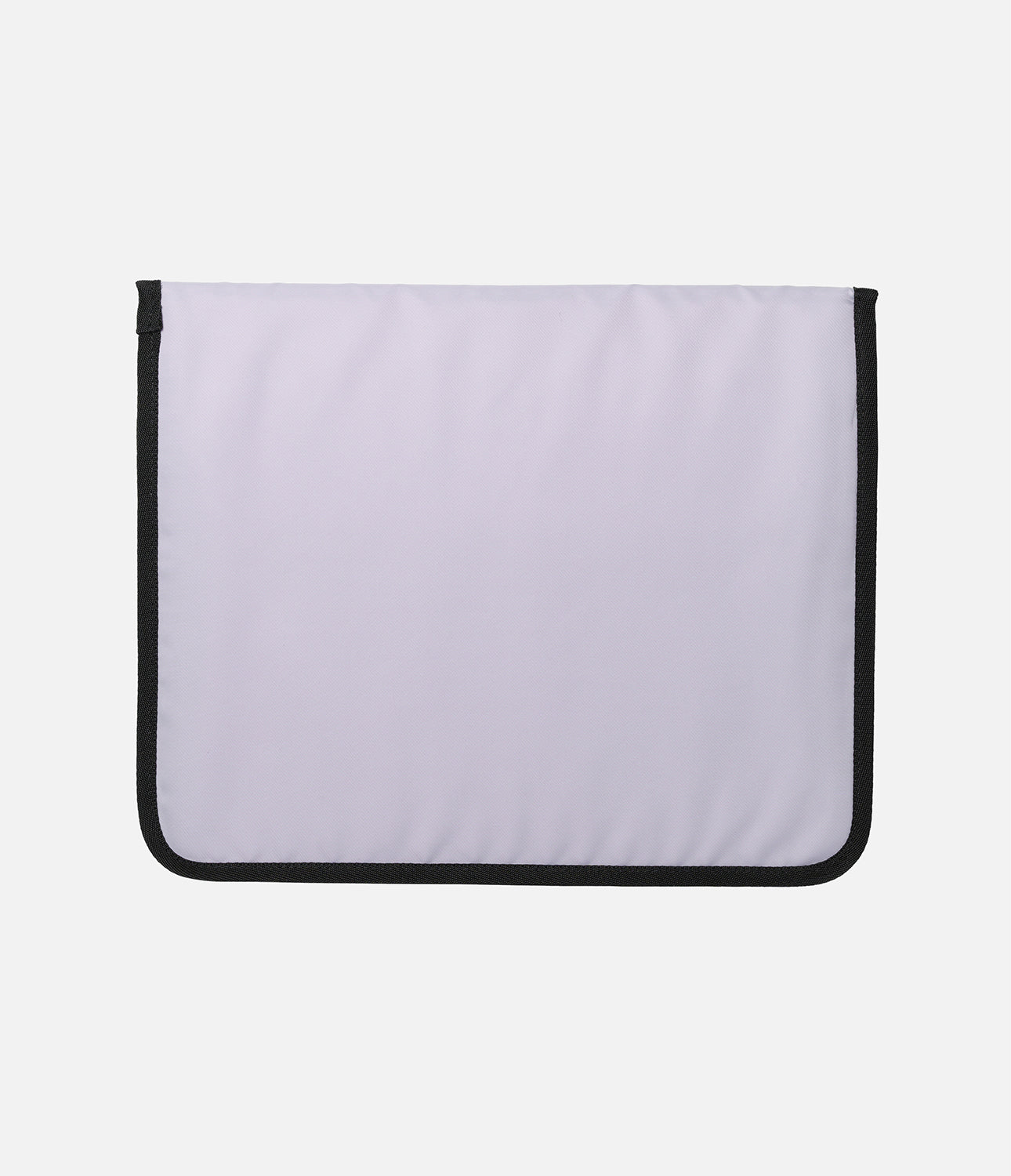 Pad Pouch | Slim Sleeve - A rectangular, light grey protective sleeve with black fabric trim on a plain white background.