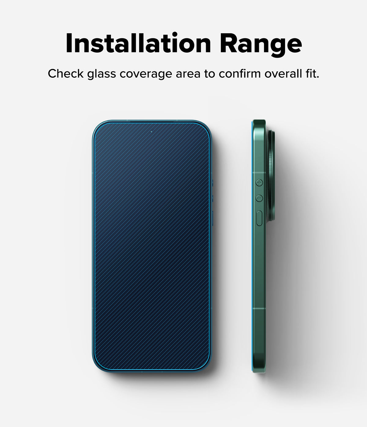 Xiaomi 17 Ultra Screen Protector | Easy Slide Tempered Glass - Blue smartphone with screen protector on a white background