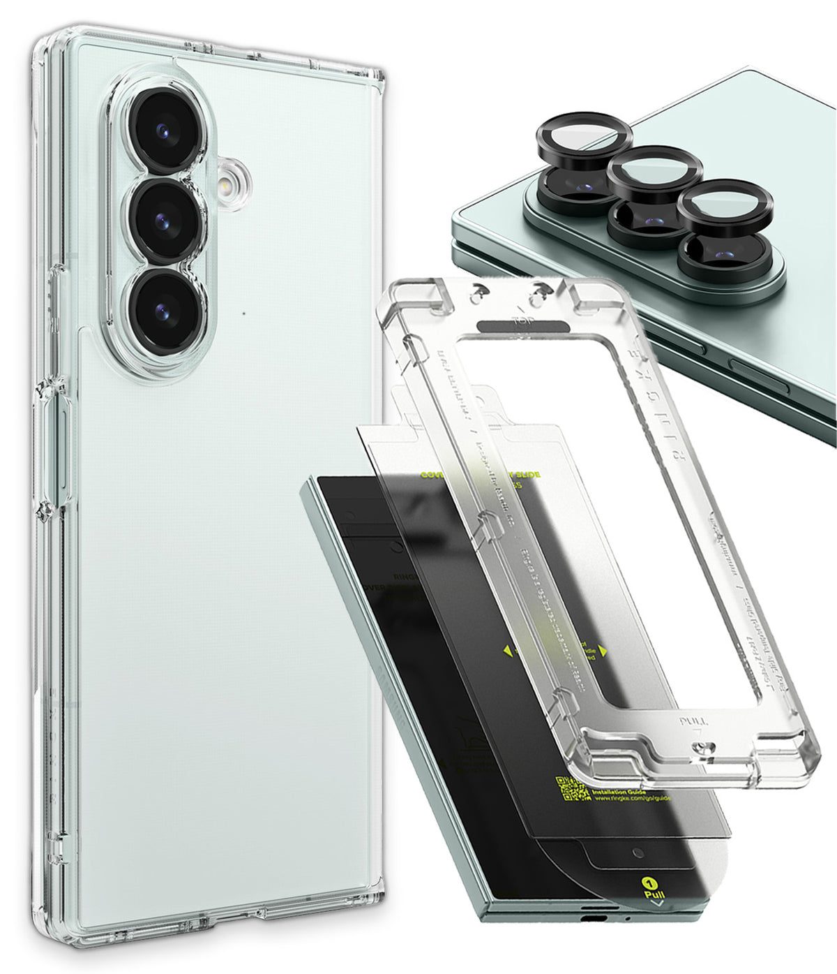 Galaxy Z Fold 7 Case | Fusion - Clear protective case, camera lens covers, and screen protector kit for Galaxy Z Fold 7.