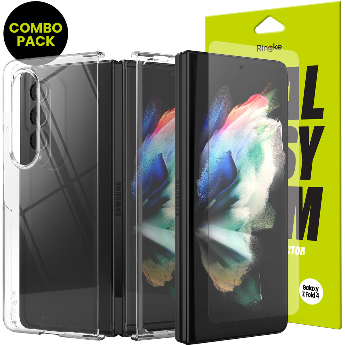 Galaxy Z Fold 4 Combo | Case + Screen Protector - Clear phone case and screen protector set for Samsung Galaxy Z Fold 4.