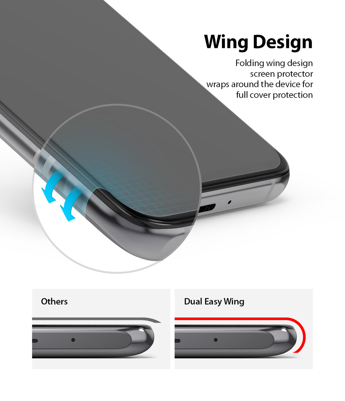 Mi 10T / 10T Pro Screen Protector | Dual Easy Film - Mi 10T / 10T Pro Screen Protector - Smartphone with a wrap-around wing design screen protector for full edge coverage.