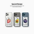 iPhone 12 Pro Max Case | Fusion Design Fruit - Three phone cases featuring strawberry, avocado, and blueberry labels.