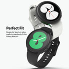 Galaxy Watch 4 (40mm) Case | Air Sports - Two Galaxy Watch 4 units with black protective cases and white and black bands.