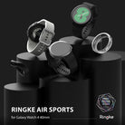 Galaxy Watch 4 (40mm) Case | Air Sports - Galaxy Watch 4 units and protective cases displayed on black pedestals.