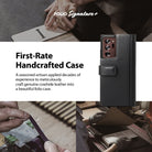 Galaxy Note 20 Ultra Case | Folio Signature+ - Black leather folio case for Galaxy Note 20 Ultra with artisan crafting.