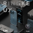 iPhone 12 / 12 Pro Case | [UX] - Multiple views of a sleek, transparent Ringke UX phone case on iPhone 12 devices.