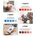 iPhone 12 / 12 Pro Case | Fusion Design Palette - Three iPhone cases featuring Tomato, Water, and Steak color palettes.