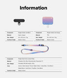 Holder Link & Snap Hook Lanyard Strap - Product specification chart showing two phone holder links and a lanyard.