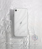 iPhone 8 / 7 / SE 2020 Case | Flow - Clear phone case with wavy pattern resting in shallow water with droplets.